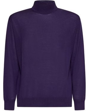 D 40 Mock Neck Sweater - Blue