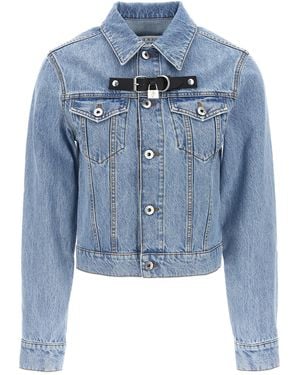 JW Anderson J.W.Anderson 'Padlock Strap Trucker' Jacket - Blue