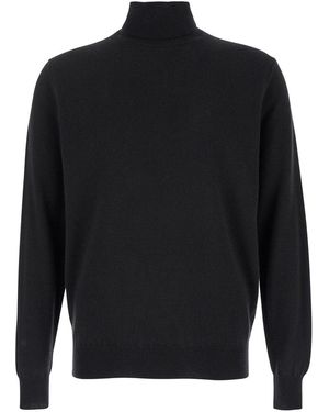 Plain Turtleneck Sweater - Black