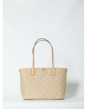Tory Burch T Monogram Tote Bag Small - Natural