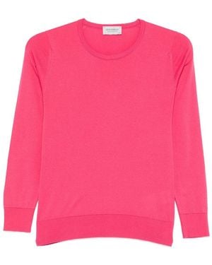 John Smedley Sea Island Cotton Sweater - Pink