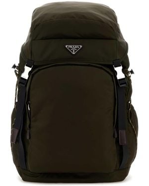 Prada Canvas Backpack - Black