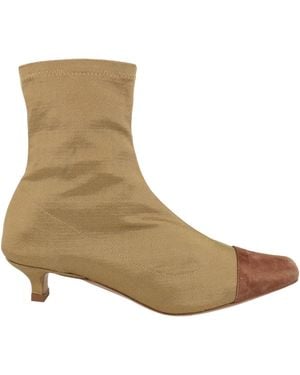 BY FAR Karl Suede-Trimmed Stretch Sock Boots - Natural