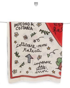 Faliero Sarti To Be Happy Printed Stole - White