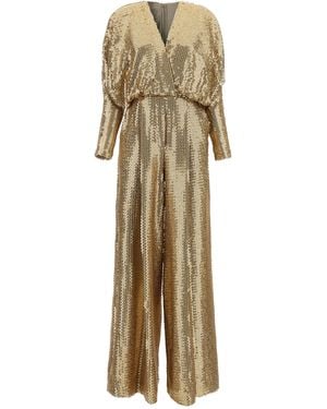 Elie Saab Sequin Jersey Jumpsuit - Natural