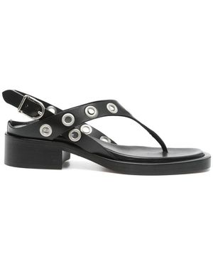 DURAZZI MILANO Leather Sandals - Black