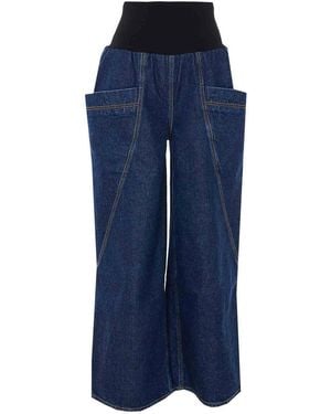 Alaïa Denim Track Pants - Blue