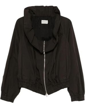 Dries Van Noten Cotton Blend Ruffled Jacket - Black