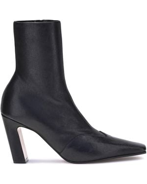 KHAITE Ankle Boots Nevada Leather - Black
