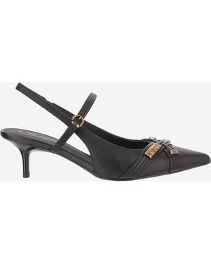 Pinko Leather Slingback With Pointed Toe - Black