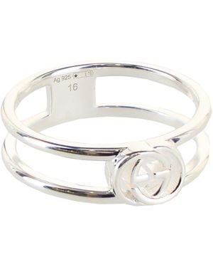 Gucci Interlocking G Cutout Ring - White