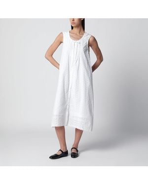 DUNST Embroidered Babydoll Dress - White
