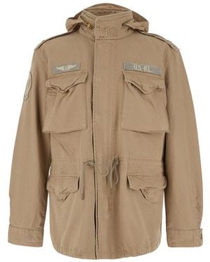 Polo Ralph Lauren Cotton Jacket With Removable Hood - Natural
