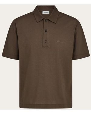 Ferragamo Cotton Polo Sweater - Brown