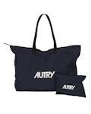 Autry Nylon Drone Bag With Logo - Blue