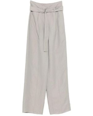 The Seafarer High-Waisted Wide-Leg Pants - Gray