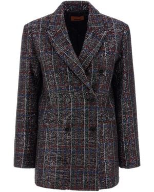Missoni Sequin Tartan Blazer - Black