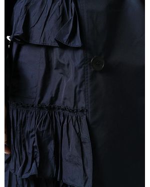 Valentino Double-Breasted Tiered Trench Coat - Blue