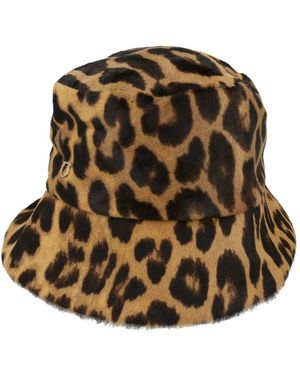 Ferragamo Leopard Print Bucket Hat - Brown