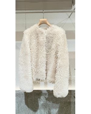 FURLING BY GIANI Shearling Jacket - White