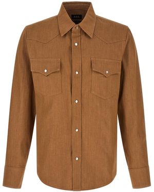 A.P.C. 'Western' Shirt - Brown
