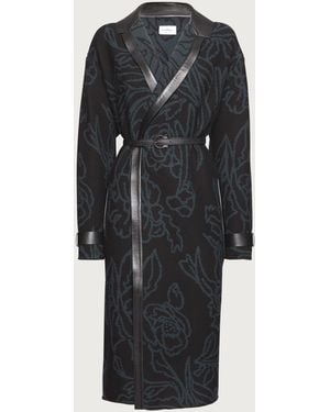 Ferragamo Outerwear — With/ Jacquard - Black