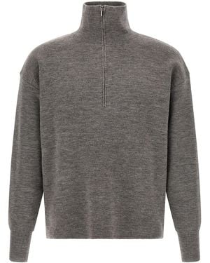 Ma'ry'ya Half-Zip Sweater - Gray
