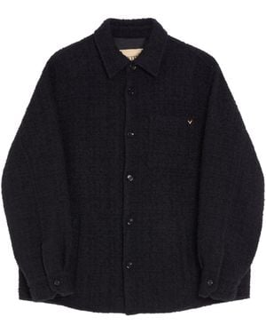 Valentino Textured High-Neck Jacket - Blue