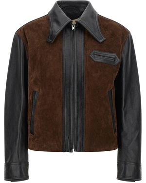 Marni Leather And Suede Jacket - Black