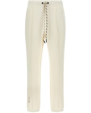 Moncler Double Fabric Sweatpants Pants White - Natural