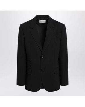 Ami Paris Straight Wool Blazer - Black