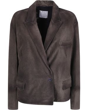 Ibrigu Embroidered And Printed Suede Jacket - Black