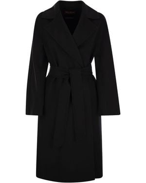 Max Mara Cles Long Dressing Gown Coat - Black