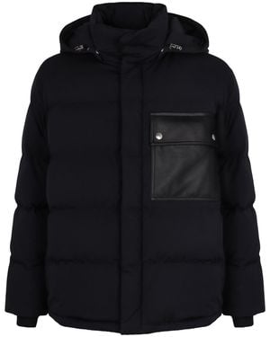 Bottega Veneta Hooded Short Down Jacket - Black