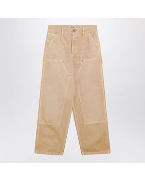 Carhartt Brandon Double Knee Wideleg Canvas Pants - Natural