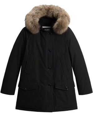 Woolrich Arctic Parka Con Pelliccia Removibile - Nero