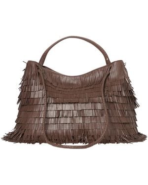 VISONA Borsa Nappa Caffe - Marrone