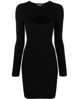DSquared² Cut Out Mini Dress - Nero