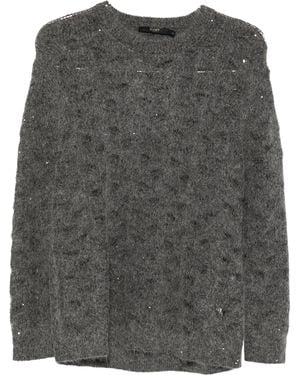 SEVENTY VENEZIA Maglione Open-Knit Con Paillettes - Grigio