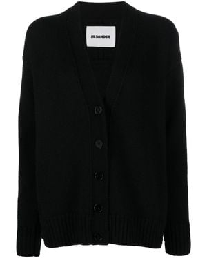 Jil Sander Cardigan A Maniche Lunghe - Nero