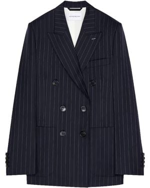 Givenchy Giacca Doppiopetto Con Tasche - Blu