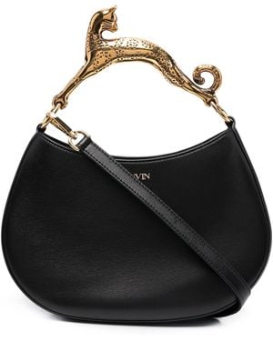 Lanvin Borsa A Mano Hobo Cat - Nero