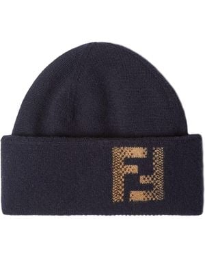 Fendi Beanie Ff Sfumata - Blu