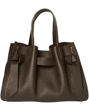 VISONA Borsa A Spalla Camoscio - Marrone