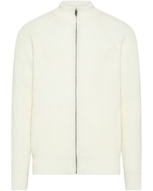 Cruna Felpa Conway Full Zip Burro - Bianco