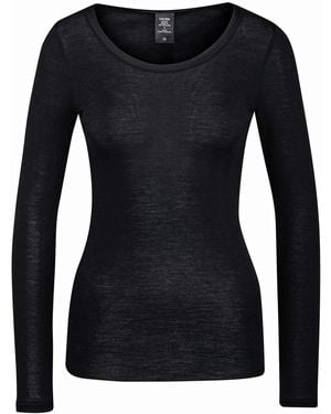 CALIDA Top A Manica Lunga - Nero