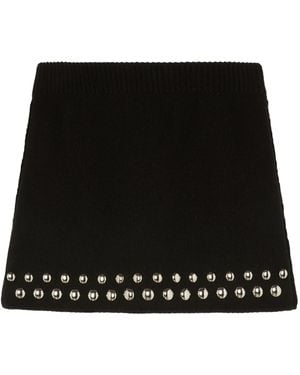 Alanui Love And Studs Mini Skirt - Nero