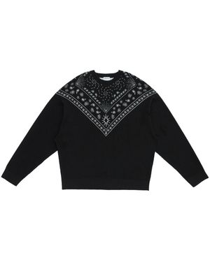 Marcelo Burlon Bandana Knit Comfort Crew - Nero