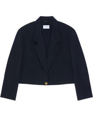 Givenchy Cappotto Cropped Boxy Tailoring - Blu