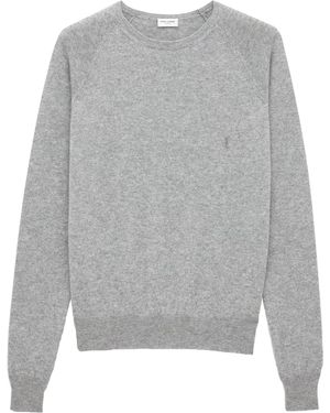 Saint Laurent Pullover Cassandre - Grigio